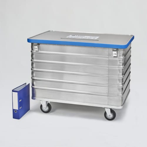 Sicherheitsbehälter für Sammlung und sicheren Transport von Akten mit 450 Liter Volumen